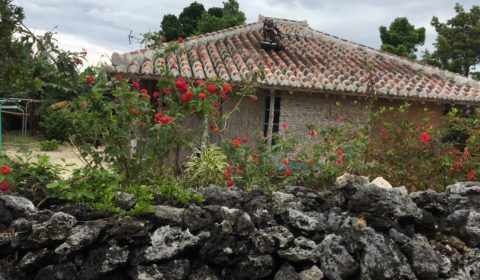 Okinawa traditional house in Taketomi Island